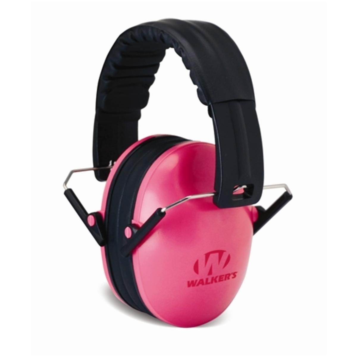 Version 1.0.0 Walker's Infant/Toddler Low Profile Lightweight Padded Headband Adjustable Folding Noise-Reducing Hearing Protection Earmuffs Pink Small - Image 1