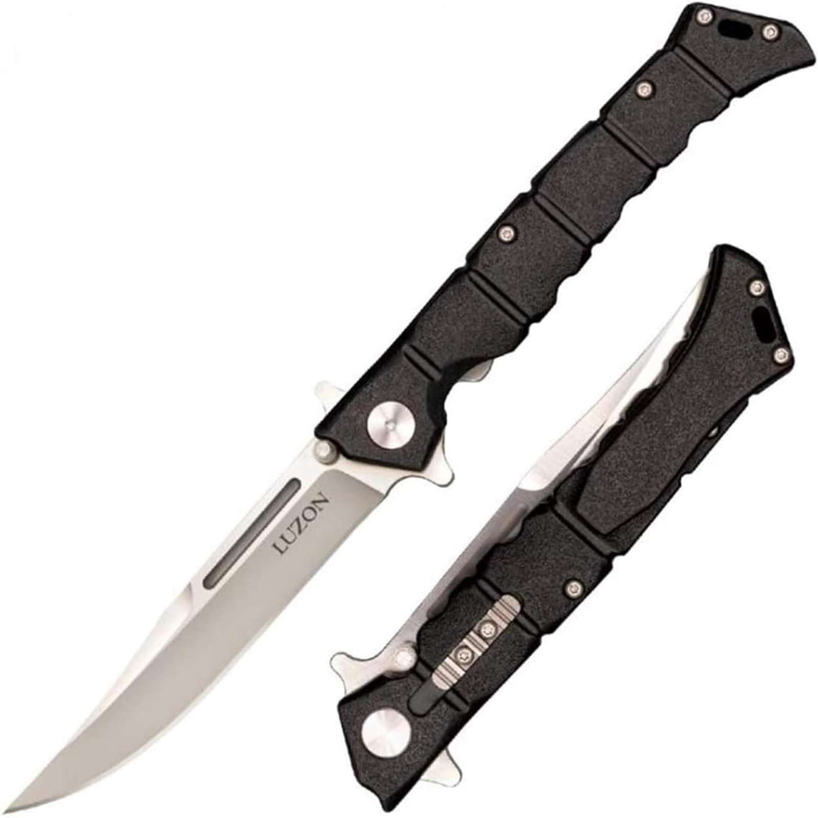 Version 1.0.0 Cold Steel Luzon Series Folding Knife with Pocket Clip, Black/Silver - Image 1