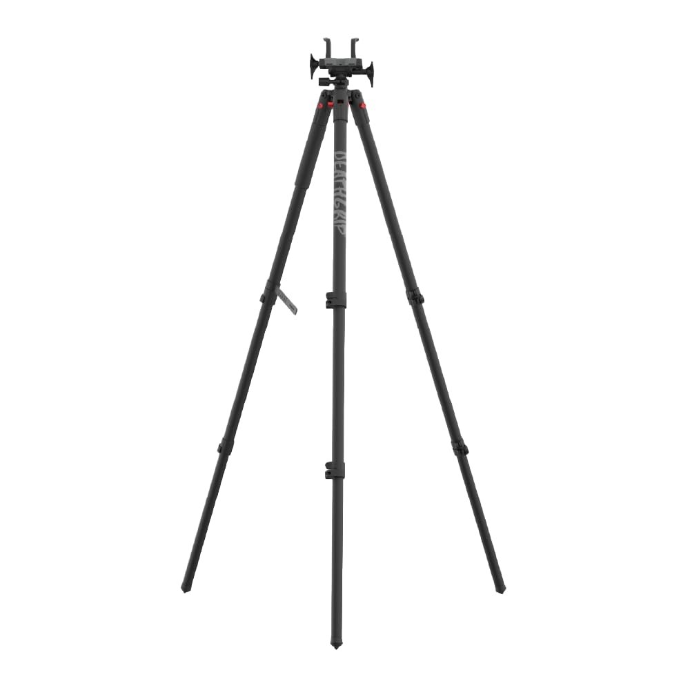 Version 1.0.0 BOG DeathGrip Aluminum Tripod with Durable Aluminum Frame, Lightweight, Stable Design, Bubble Level, Adjustable Legs, Shooting Rest, and Hands-Free Operation for Hunting, Shooting, and Outdoors - Image 1