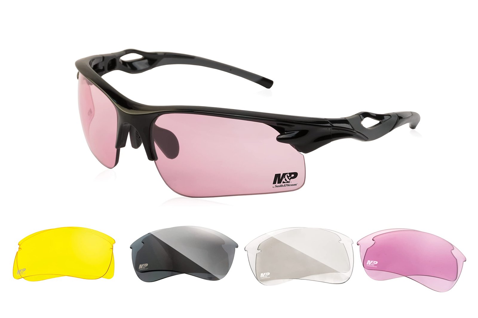 Version 1.0.0 Smith & Wesson M&P Harrier Half Frame Interchangeable Shooting Glasses with Impact Resistance & Anti-Fog Lenses for Shooting, Range and Outdoors - Image 1