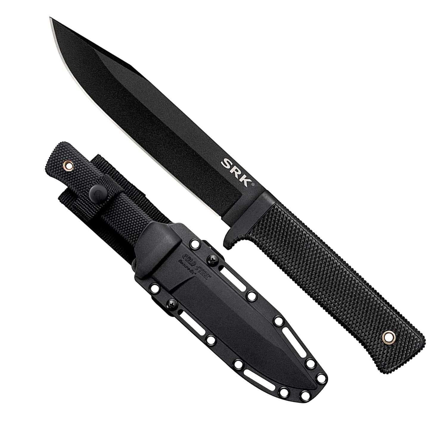 Version 1.0.0 Cold Steel SRK 6" SK-5 Clip Point Razor-Sharp Blade 4.75" Durable Kray-Ex Handle Tactical Fixed Blade Knife, Boxed - Image 1