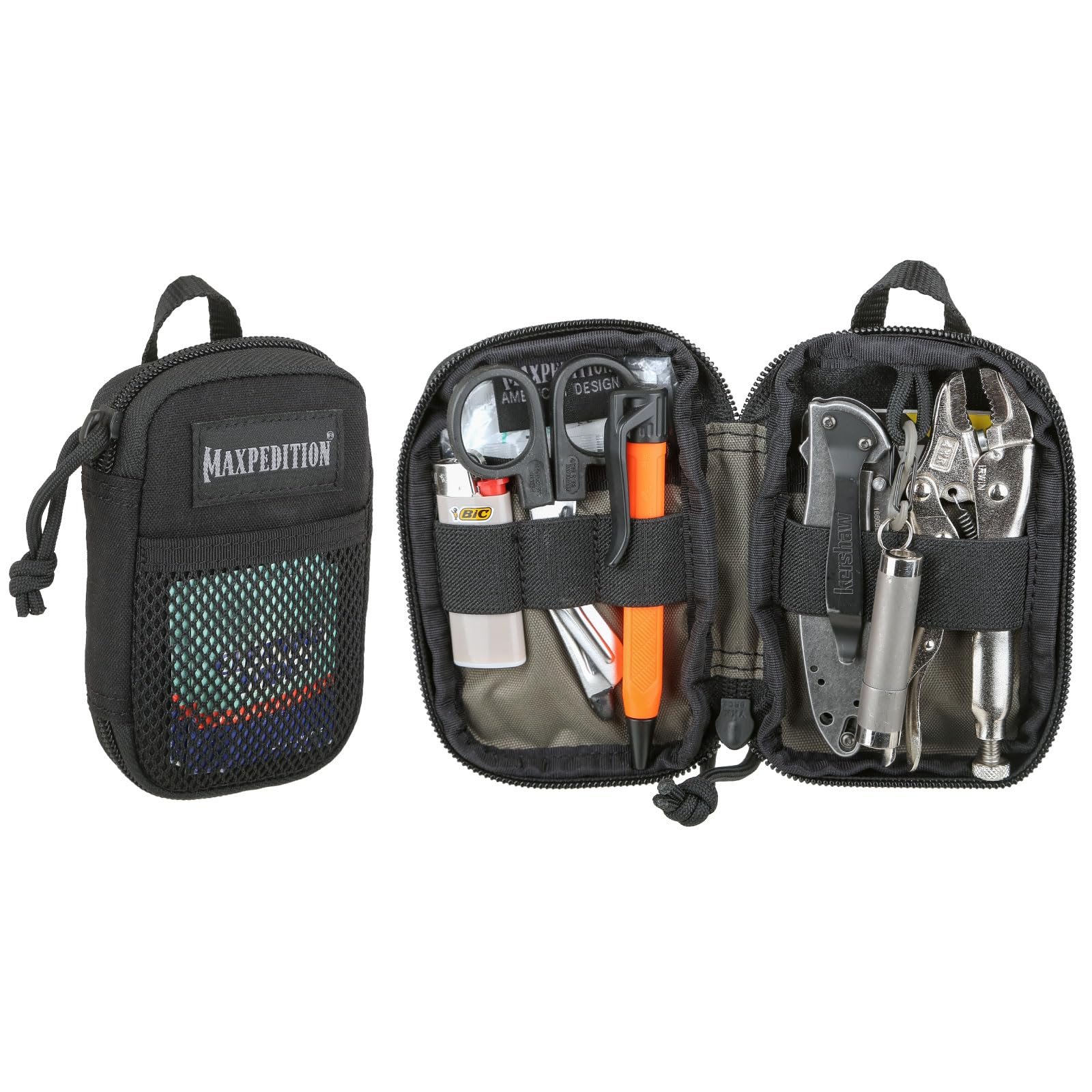 Version 1.0.0 MAXPEDITION Pico Pocket Organizer, Ultra Compact EDC Gear Pouch, Tactical Utility Pouch for Everyday Carry, Tools, Gadgets, Outdoor First-Aid Kit, Survival (Black) - Image 1