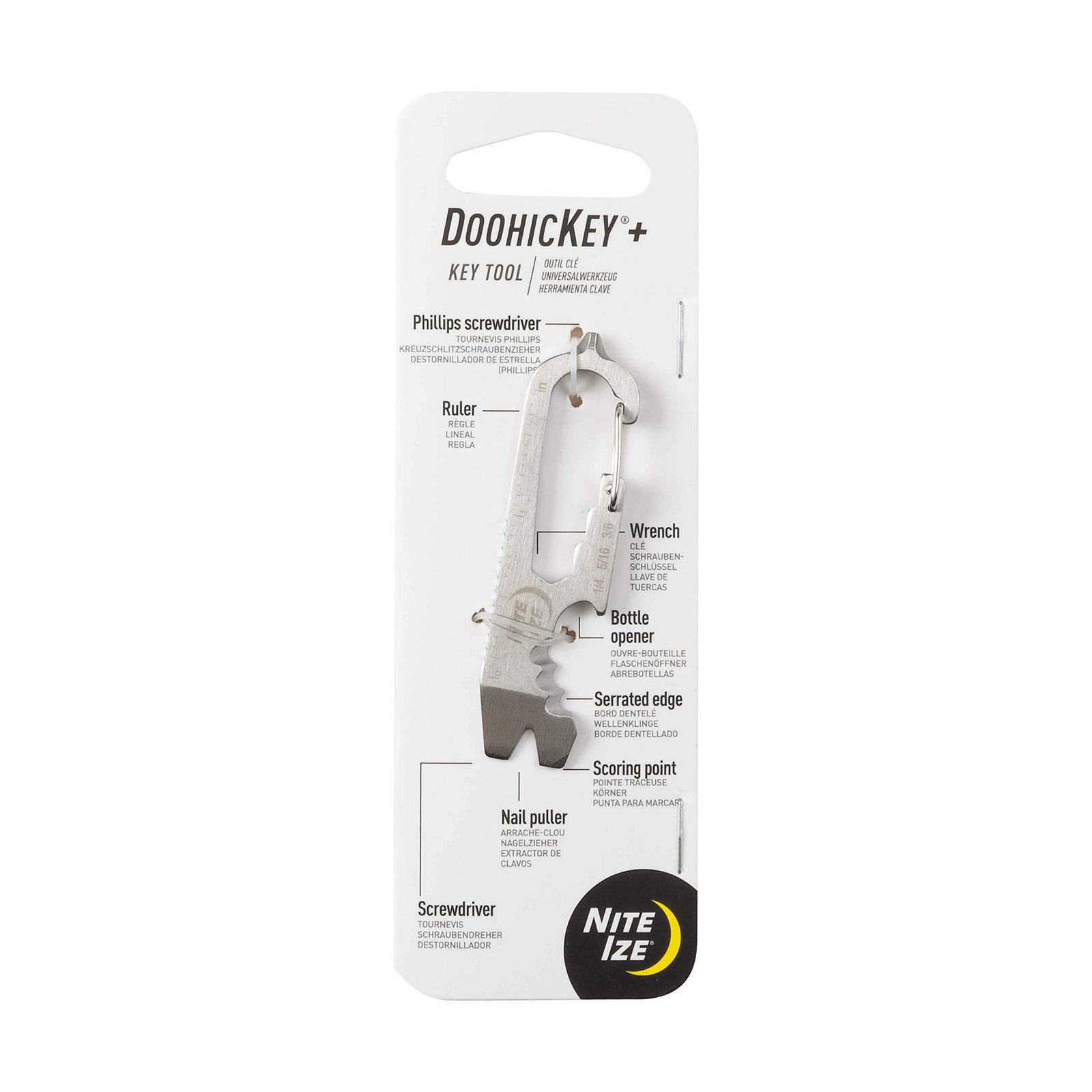 Version 1.0.0 Nite IZE KMTSE-11-R3 DoohicKey Keychain Multi Tool, 1 Count (Pack of 1), Stainless Steel - Image 1