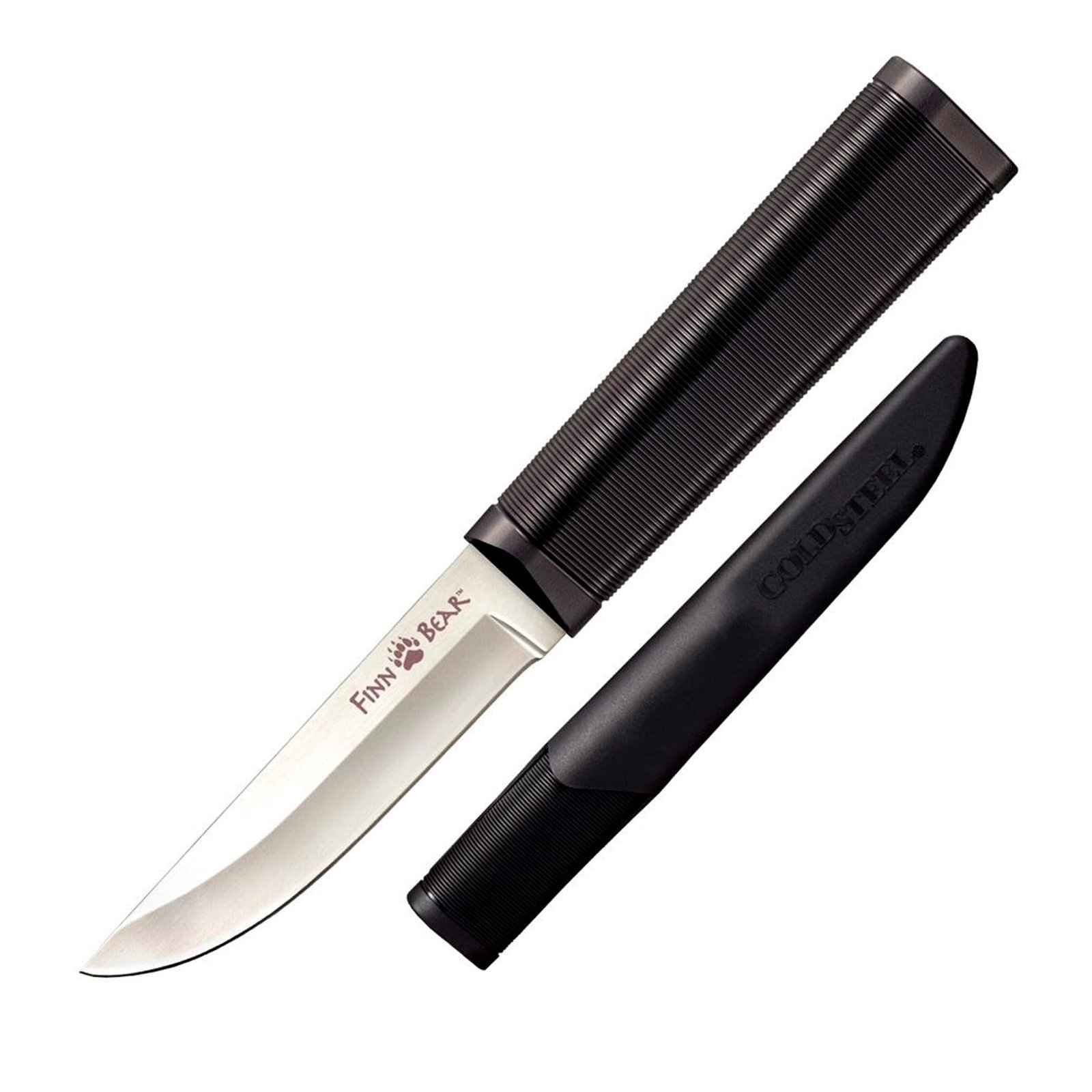 Version 1.0.0 Cold Steel Finn Bear 4" Durable Compact German 4116 Stainless Steel Fixed Blade Straight Back Outdoor Game Hunting Utility Knife, 4-1/2" Textured Handle, Secure-Ex Sheath - Image 1