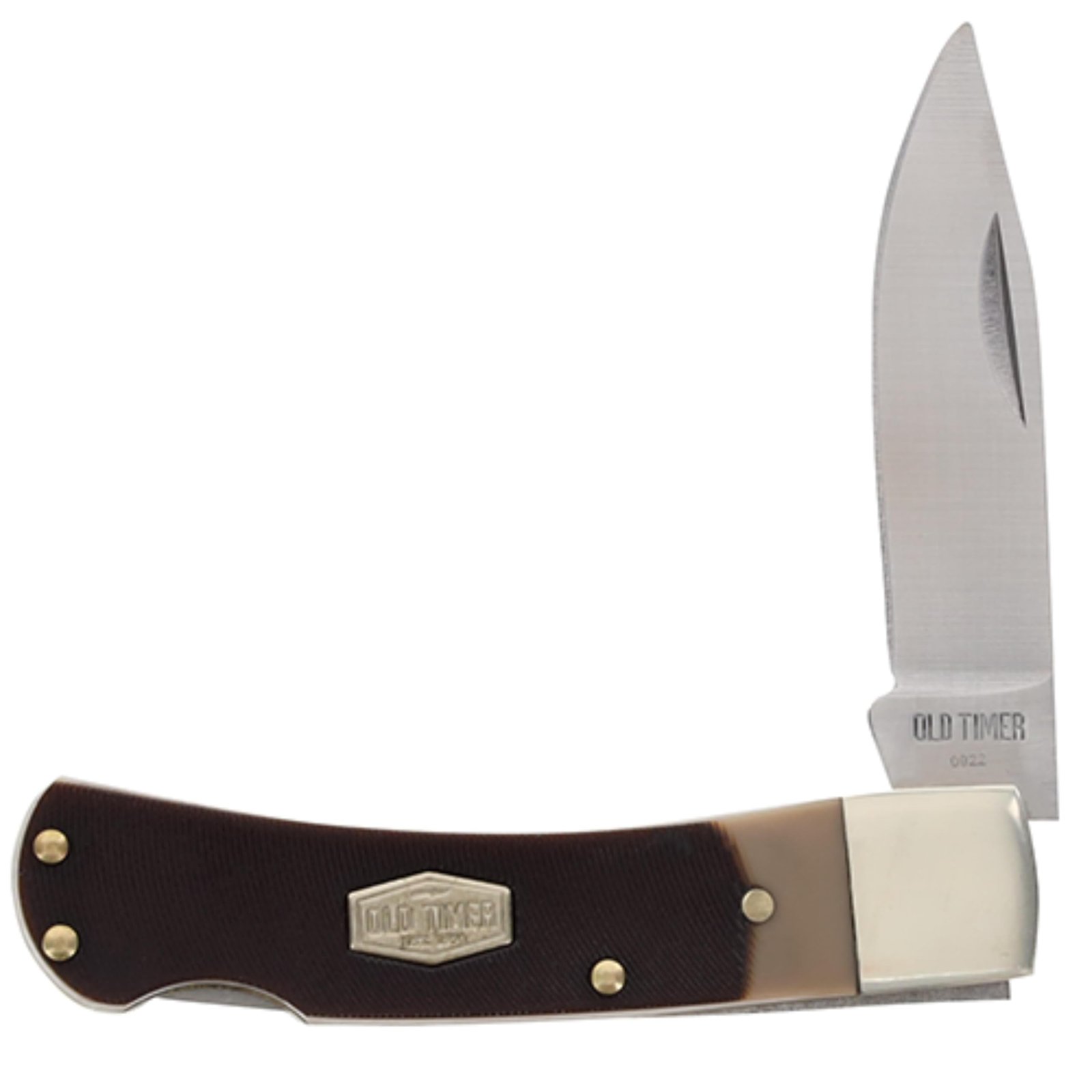 Version 1.0.0 Old Timer 3OT Bearhead Traditional Lockback Pocket Knife with 2.2in High Carbon Stainless Steel Blade, Sawcut Handle, and Convenient Small Size for EDC, Whittling, Camping, Hunting, and Outdoors - Image 1