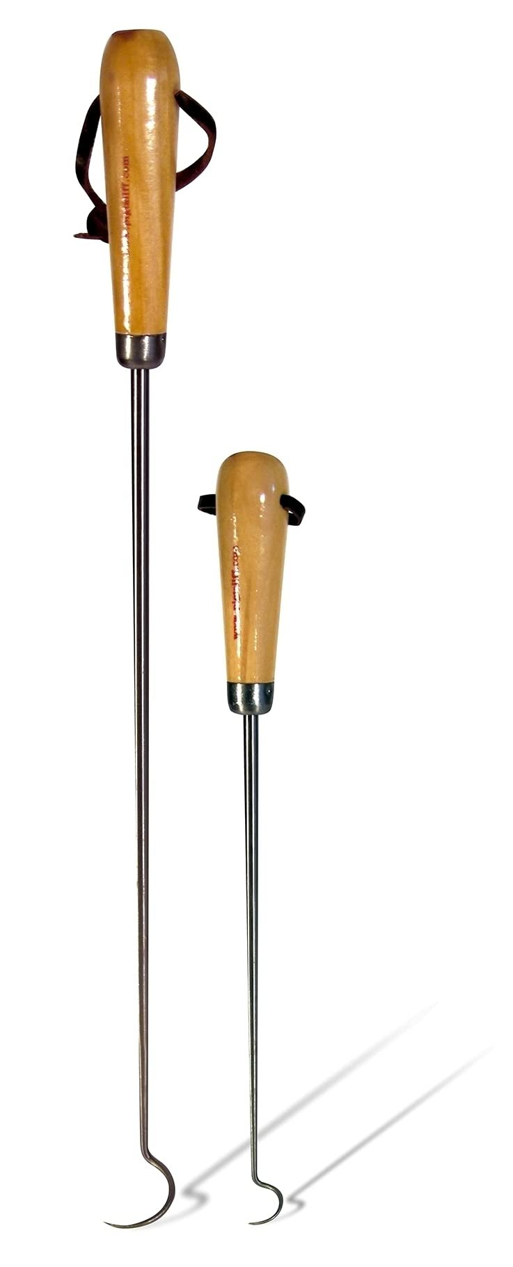 Version 1.0.0 Jaccard Pigtail Food Flipper, Hardwood Handle/Stainless Steel, Combo (Blister Pack) - Image 1