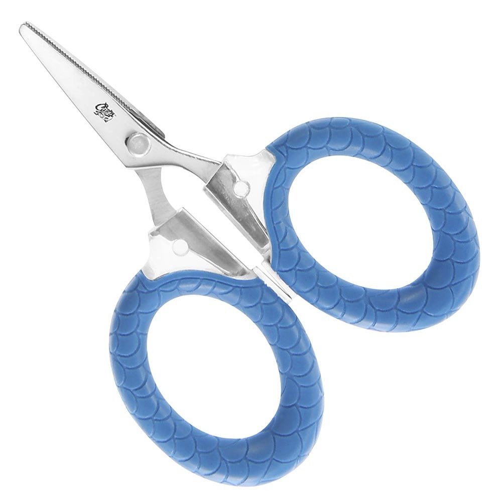 Version 1.0.0 CUDA 3" Micro Scissors Durable Fishing Braid, Mono & Fluorocarbon Cutter for Saltwater & Freshwater with Dual Serrated Blades & Oversized Non-Slip Comfort Bows - Image 1